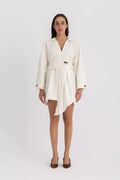 Pola Mini Shirt Dress - Offwhite