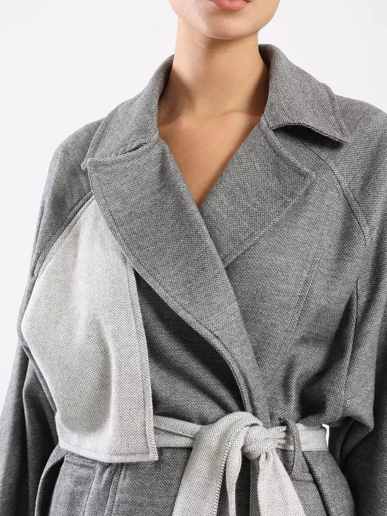 Sophia  Trench Coat - Dark Grey