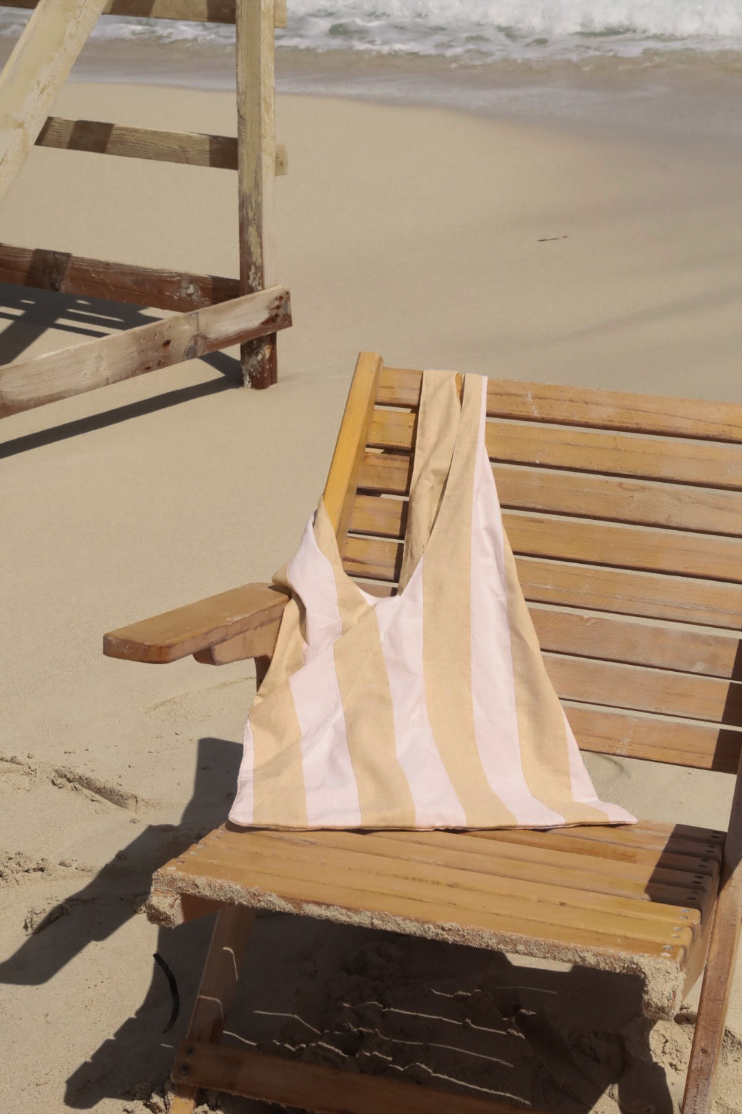 Raya Bag - Beige Striped