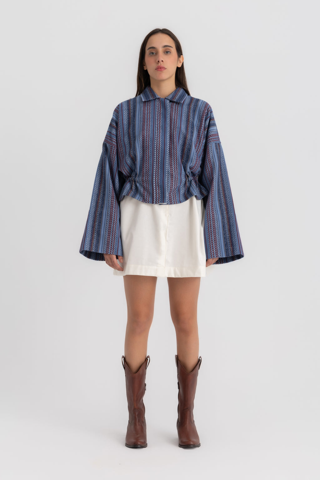 Zouzi  Cropped Jacket - Indigo
