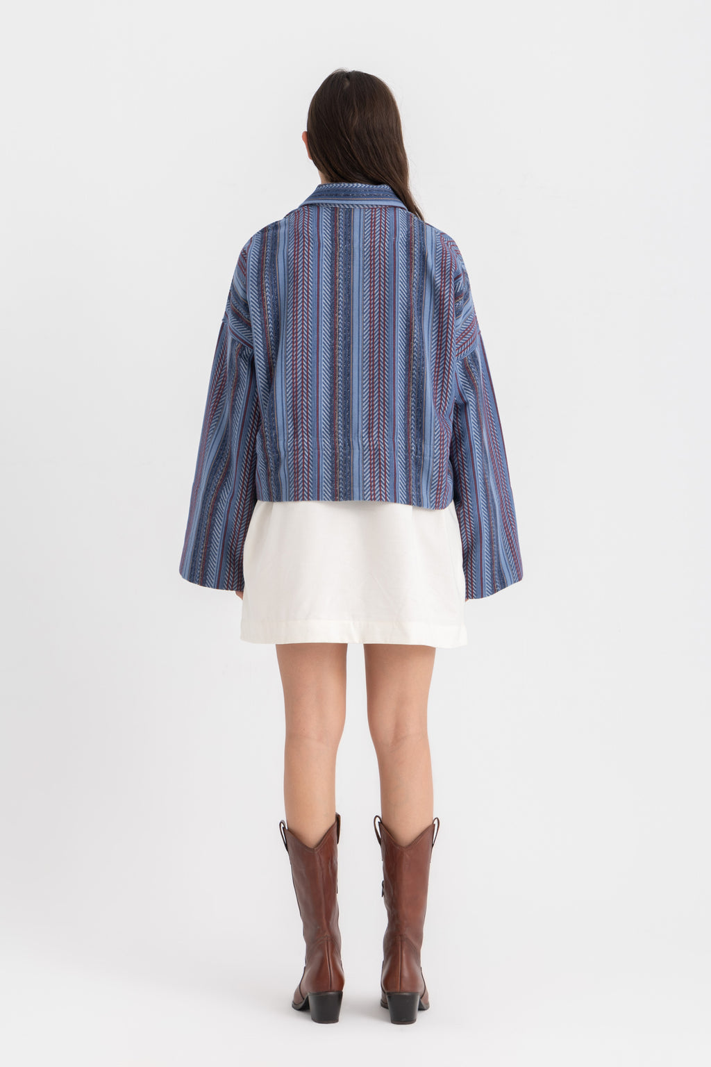 Zouzi  Cropped Jacket - Indigo