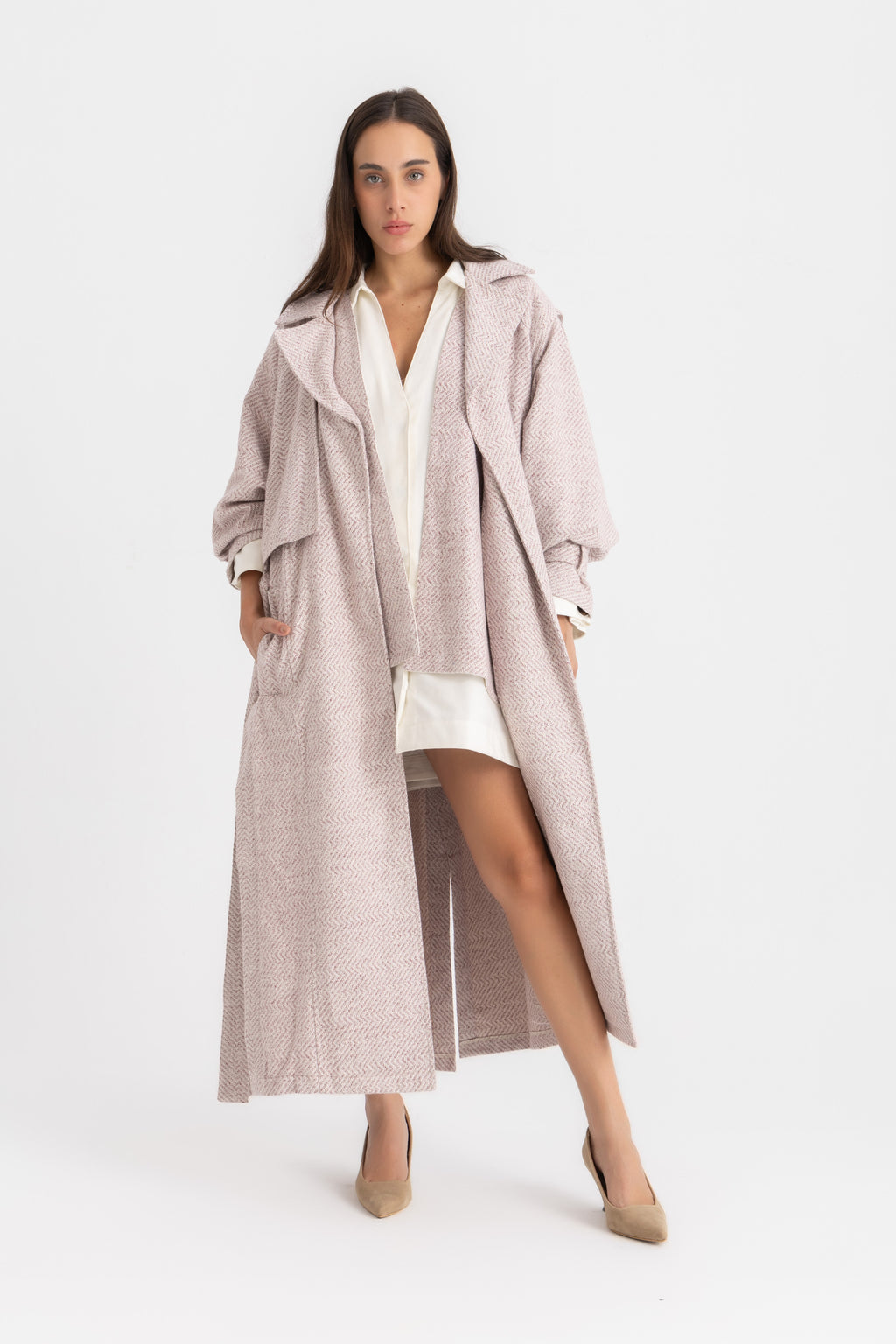 Sophia  Trench Coat - Wine