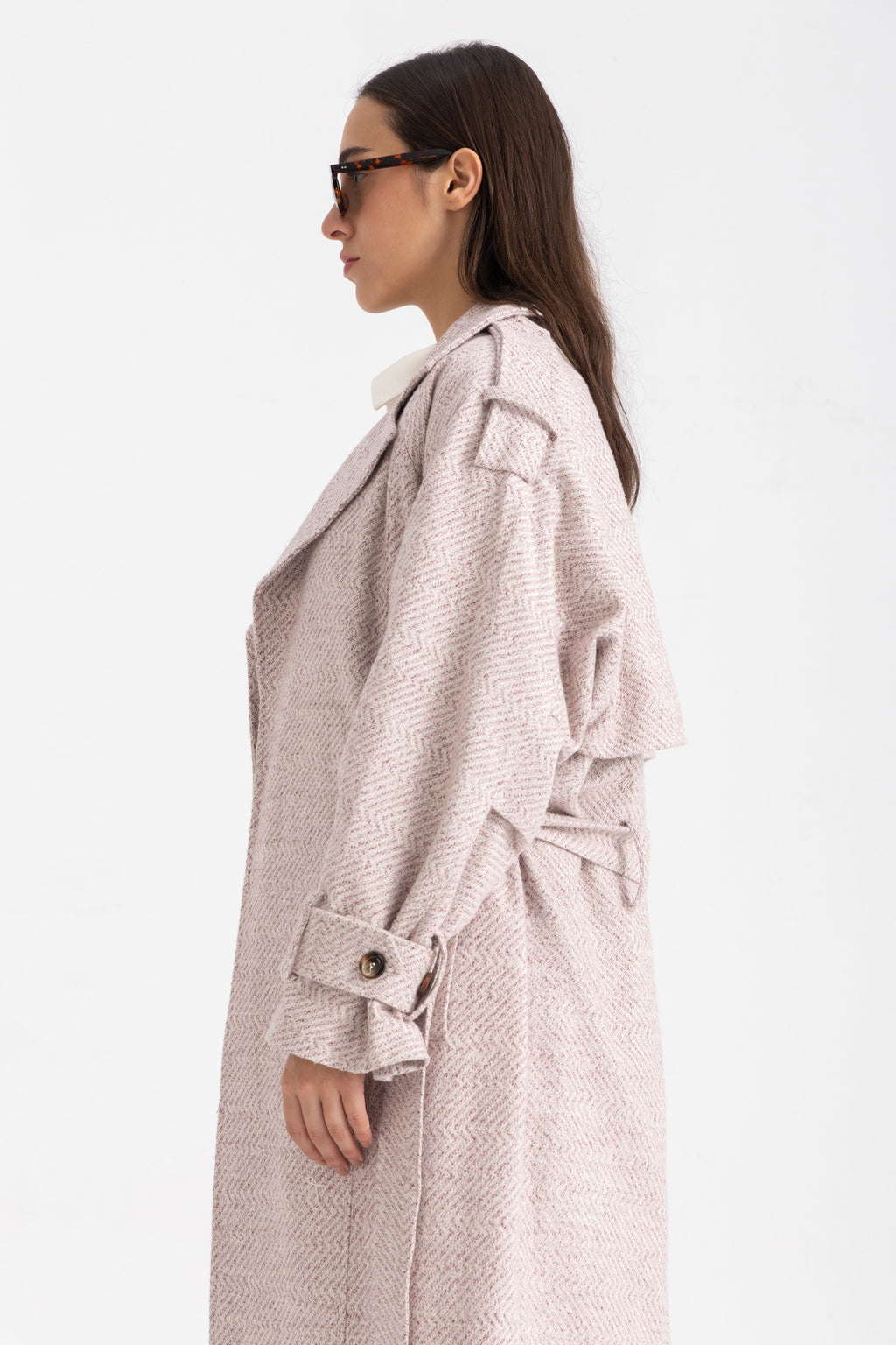 Sophia  Trench Coat - Wine