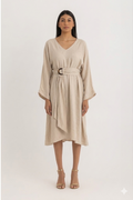 Aline V-neck Dress - Beige