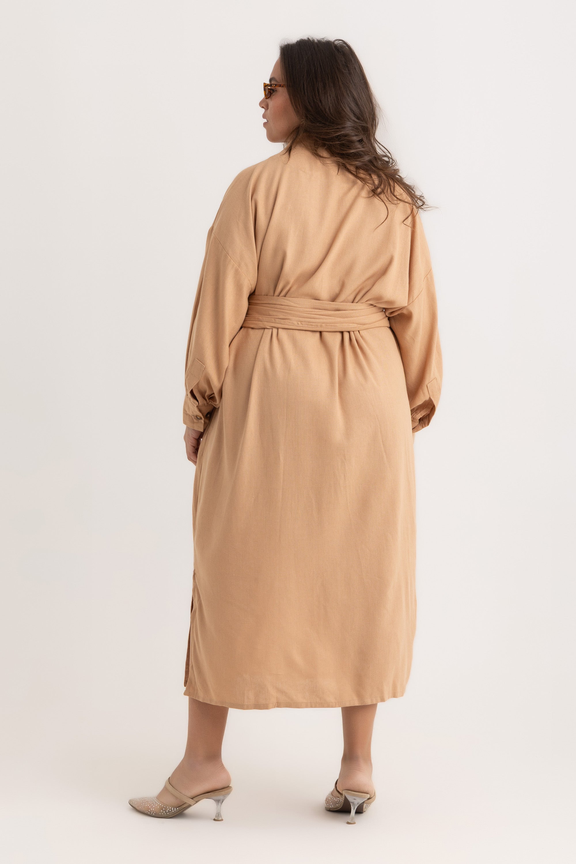 Pola Shirt Dress - Camel
