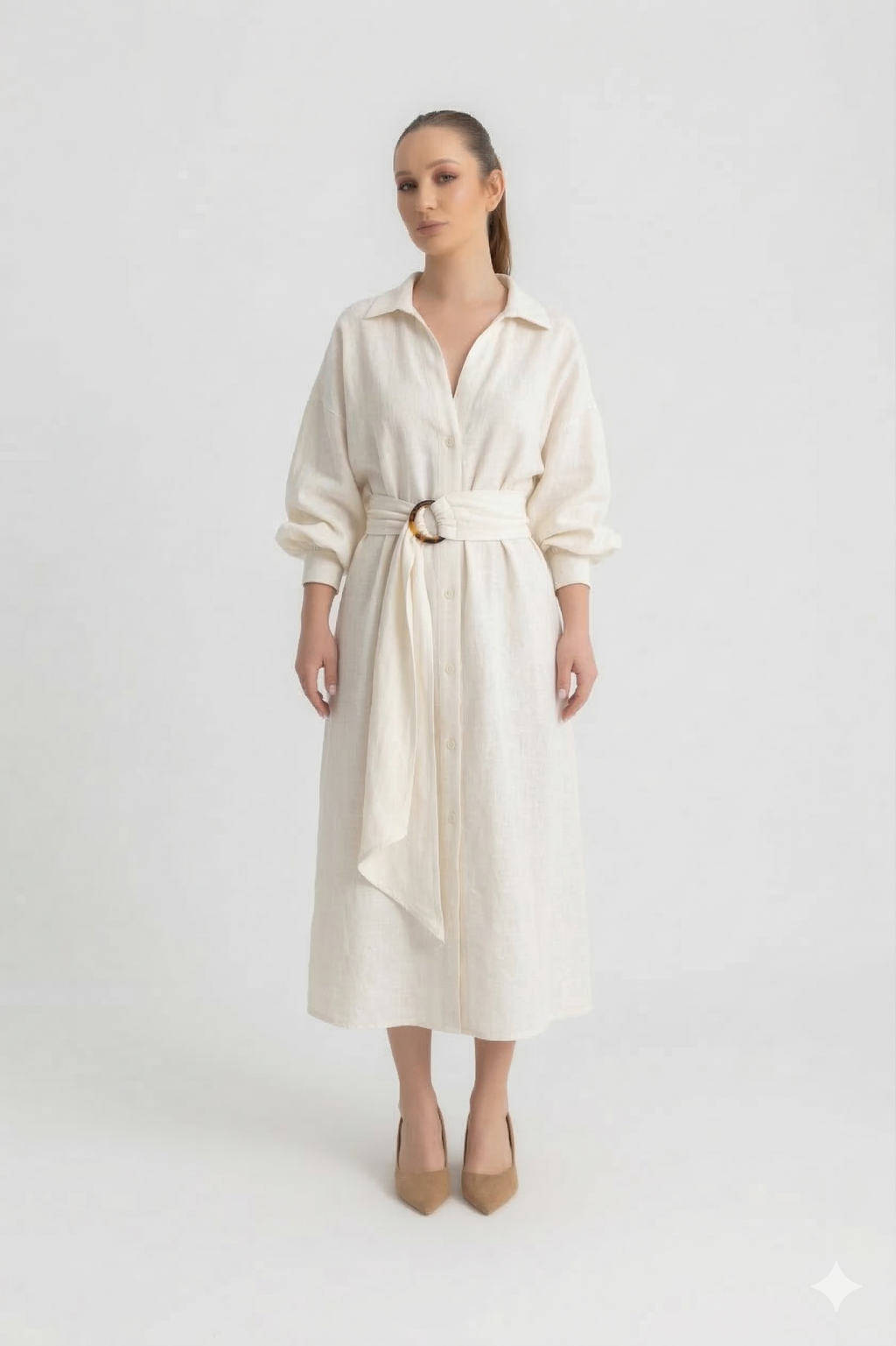 Pola Shirt Dress - Offwhite