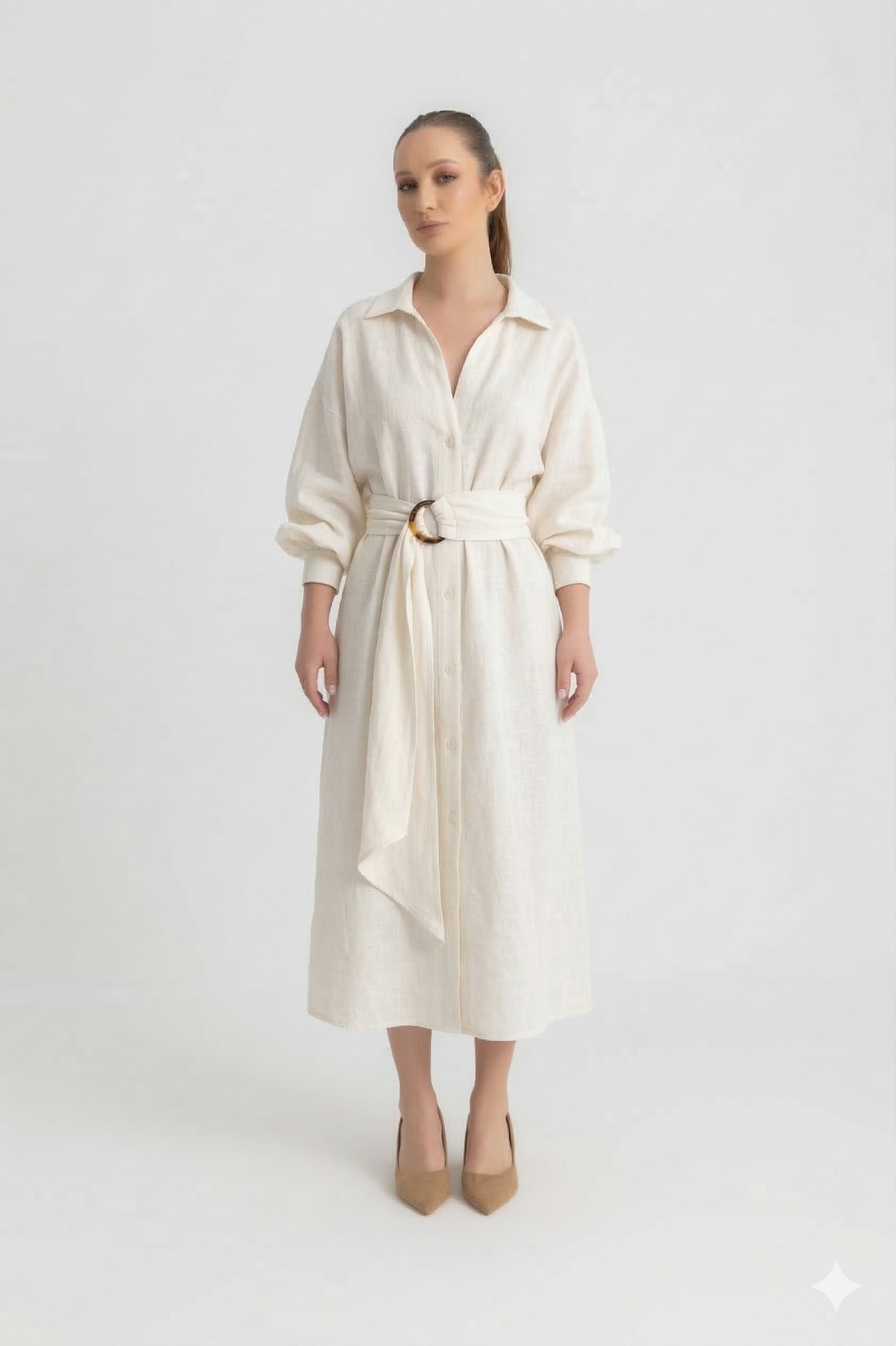 Pola Shirt Dress - Offwhite