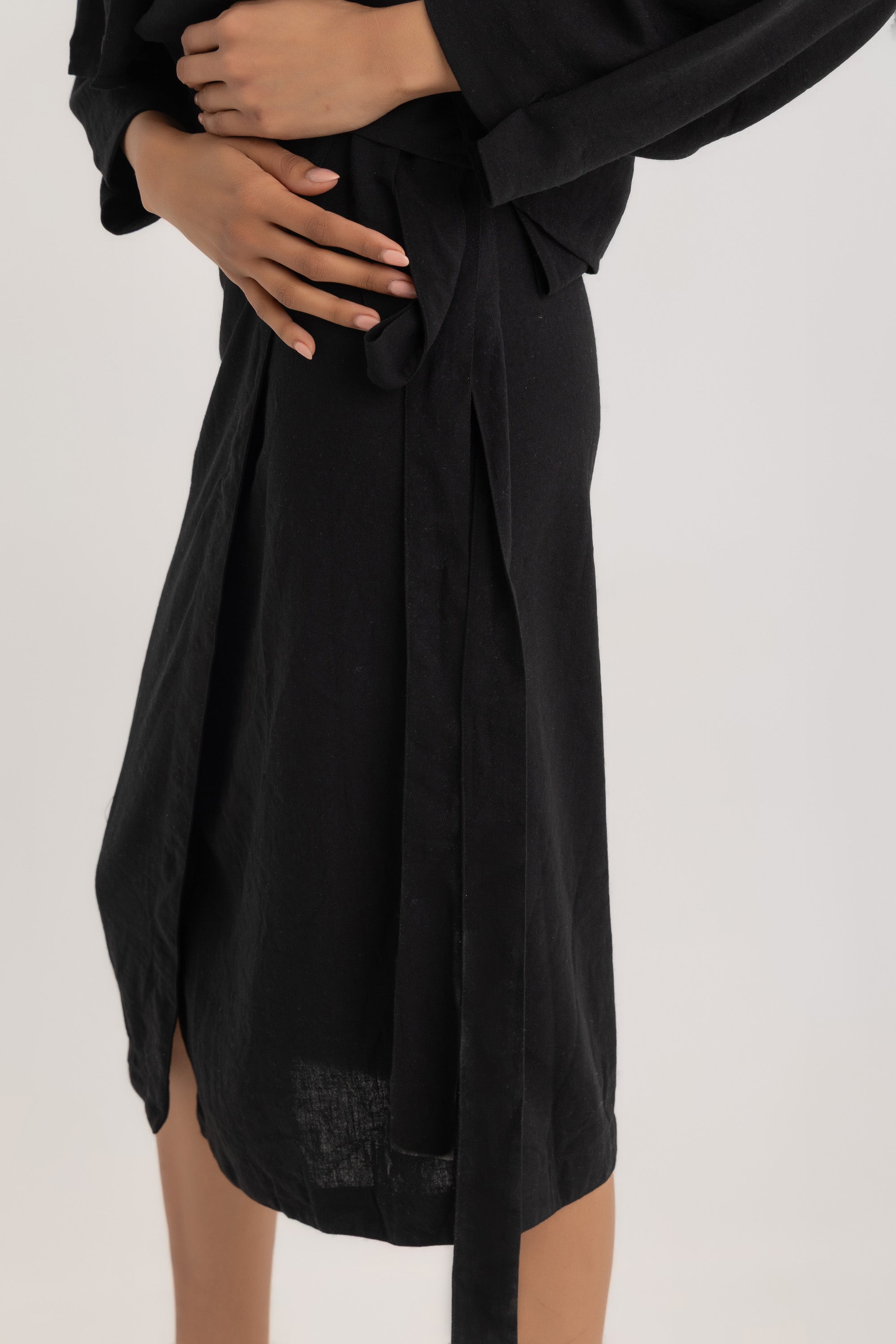 Maya Wrapped Skirt - Black