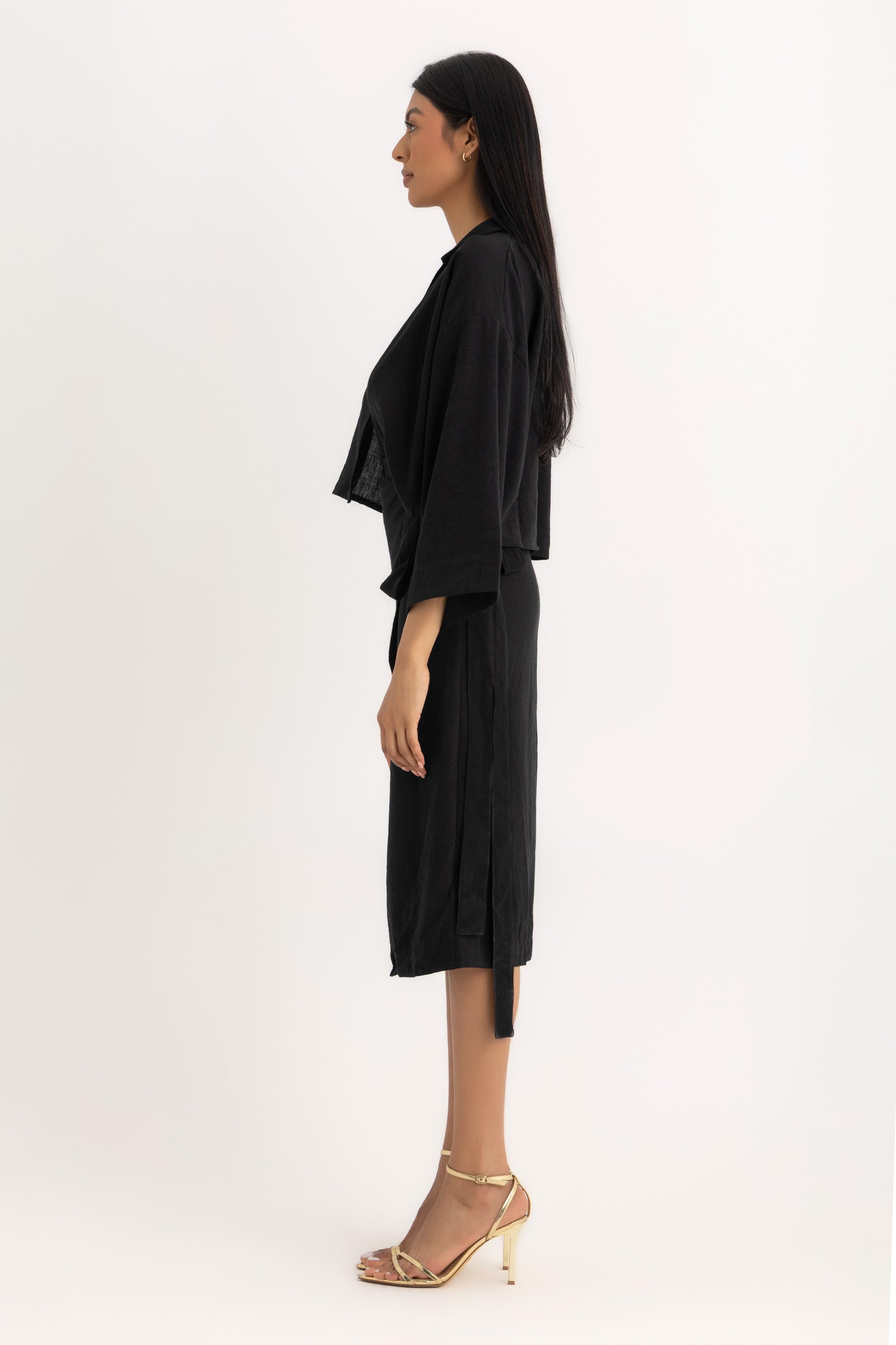 Maya Wrapped Skirt - Black