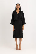 Pola Cropped Shirt  - Black