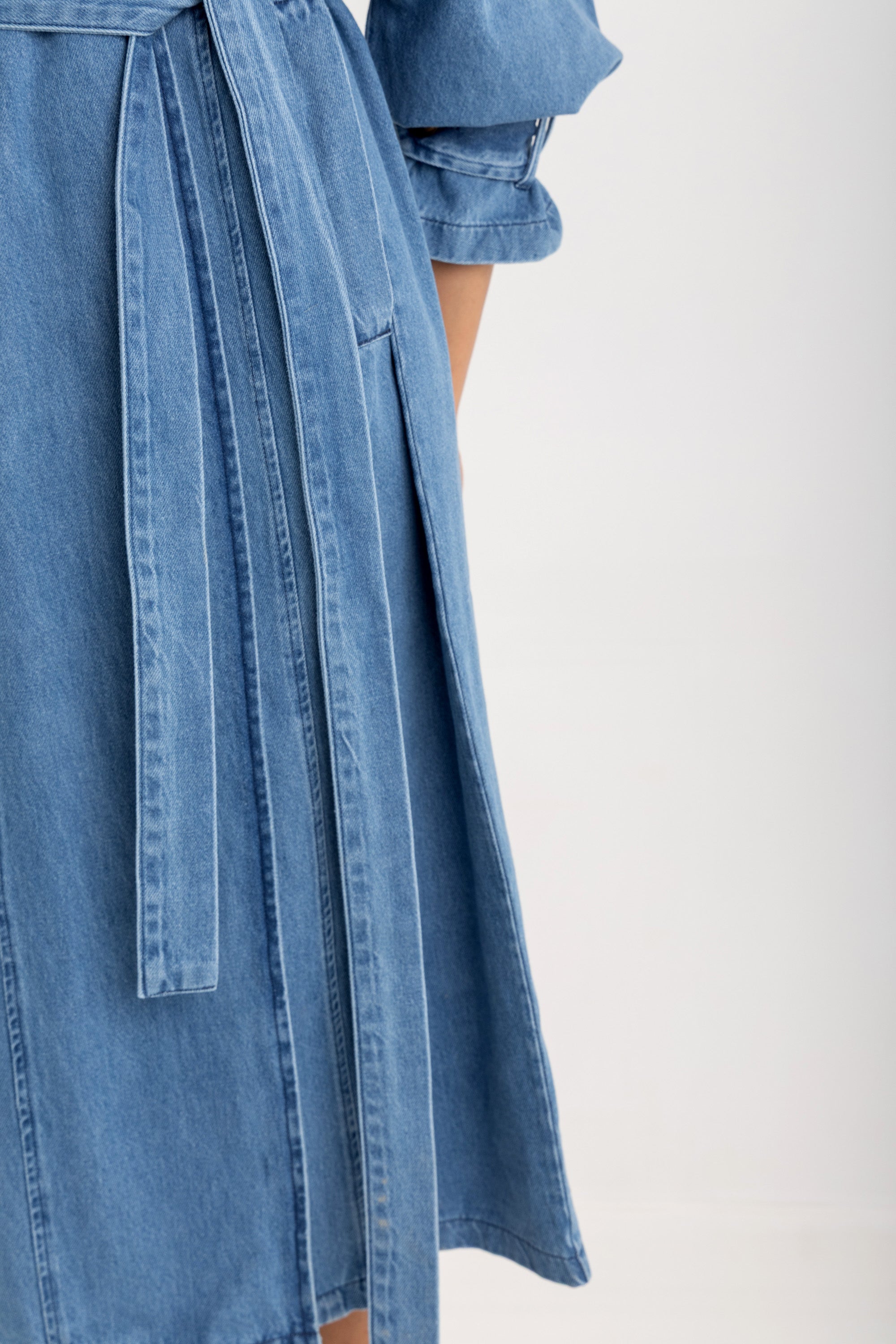 Sophia Trench Coat- Denim