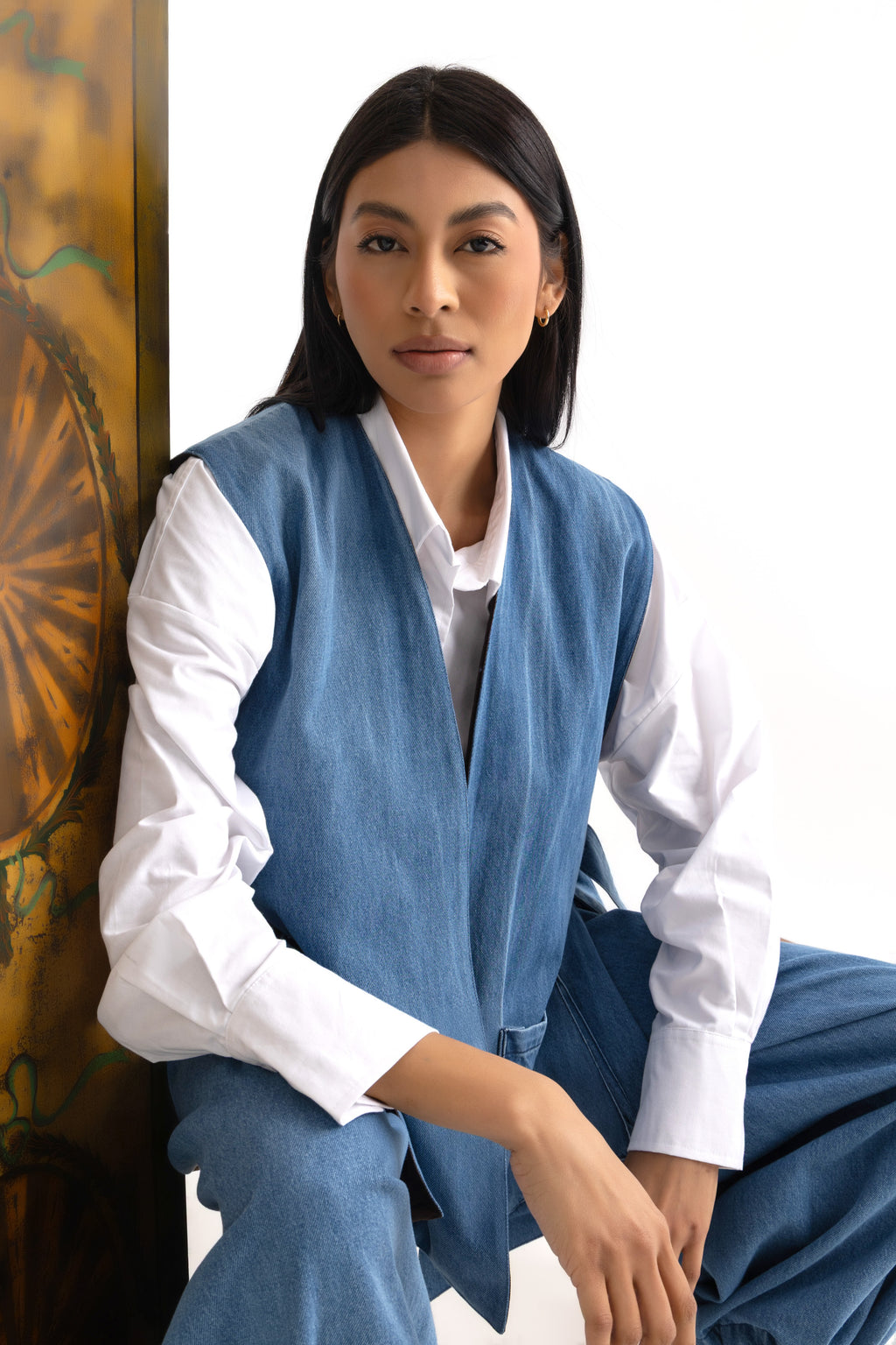 PREORDER - Nina Reversible Vest - Denim