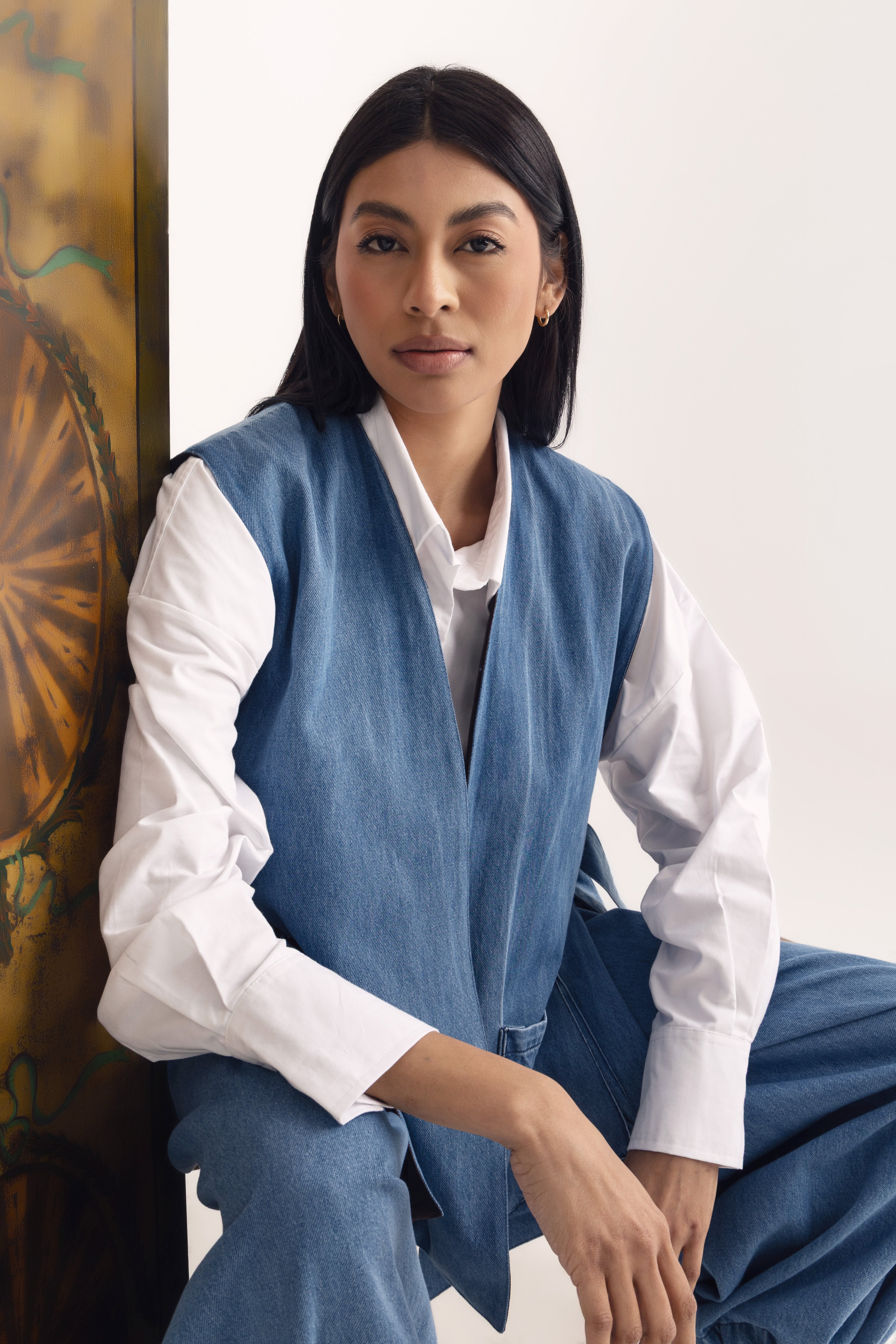 PREORDER - Nina Reversible Vest - Denim