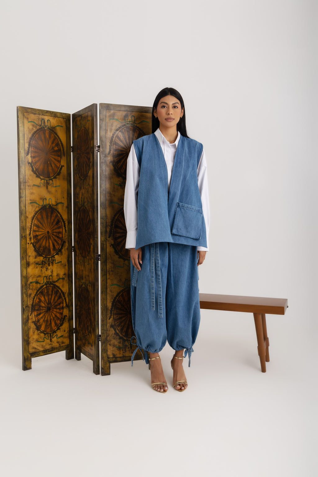 PREORDER - Nina Reversible Vest - Denim