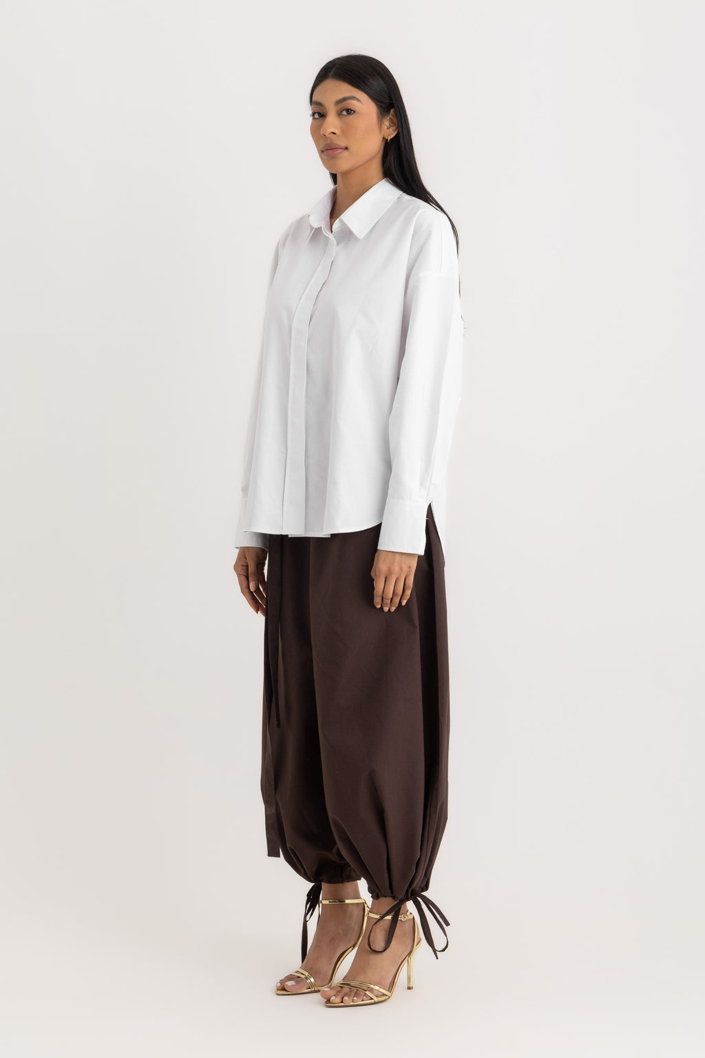 Magic Relaxed Pants - Deep Brown Oxford