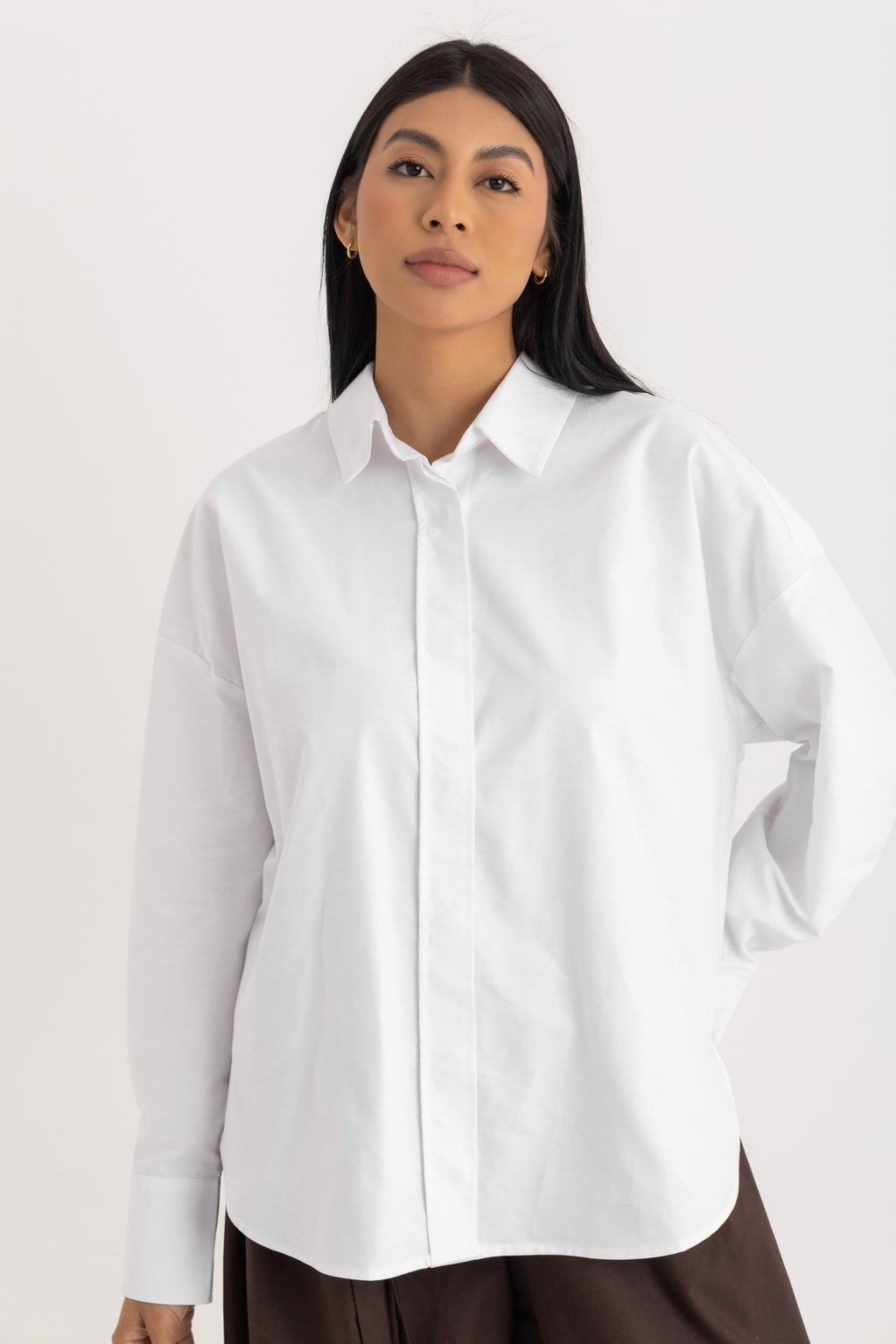 Essy Relaxed Shirt - White oxford