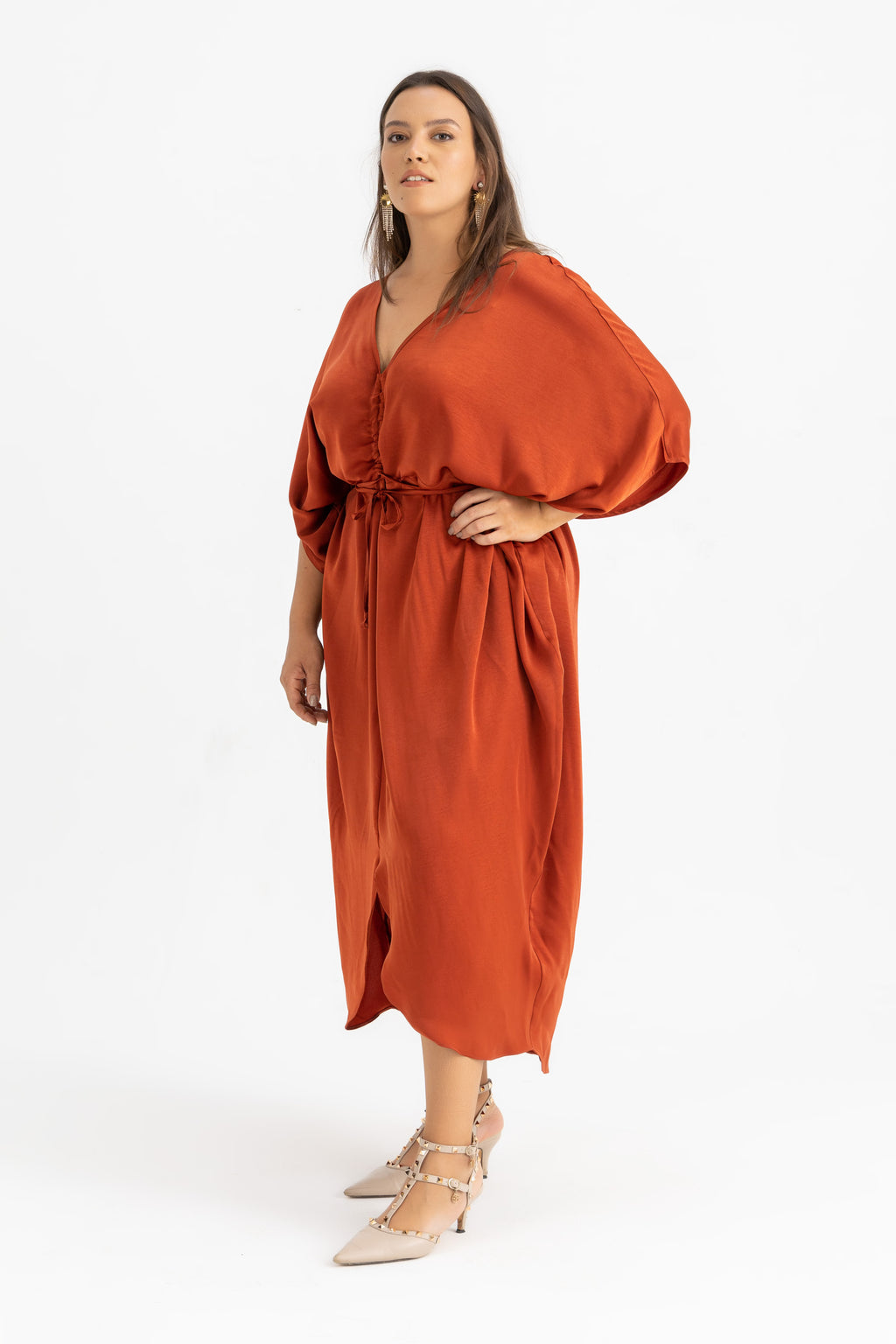Kamila Kaftan Dress - Red