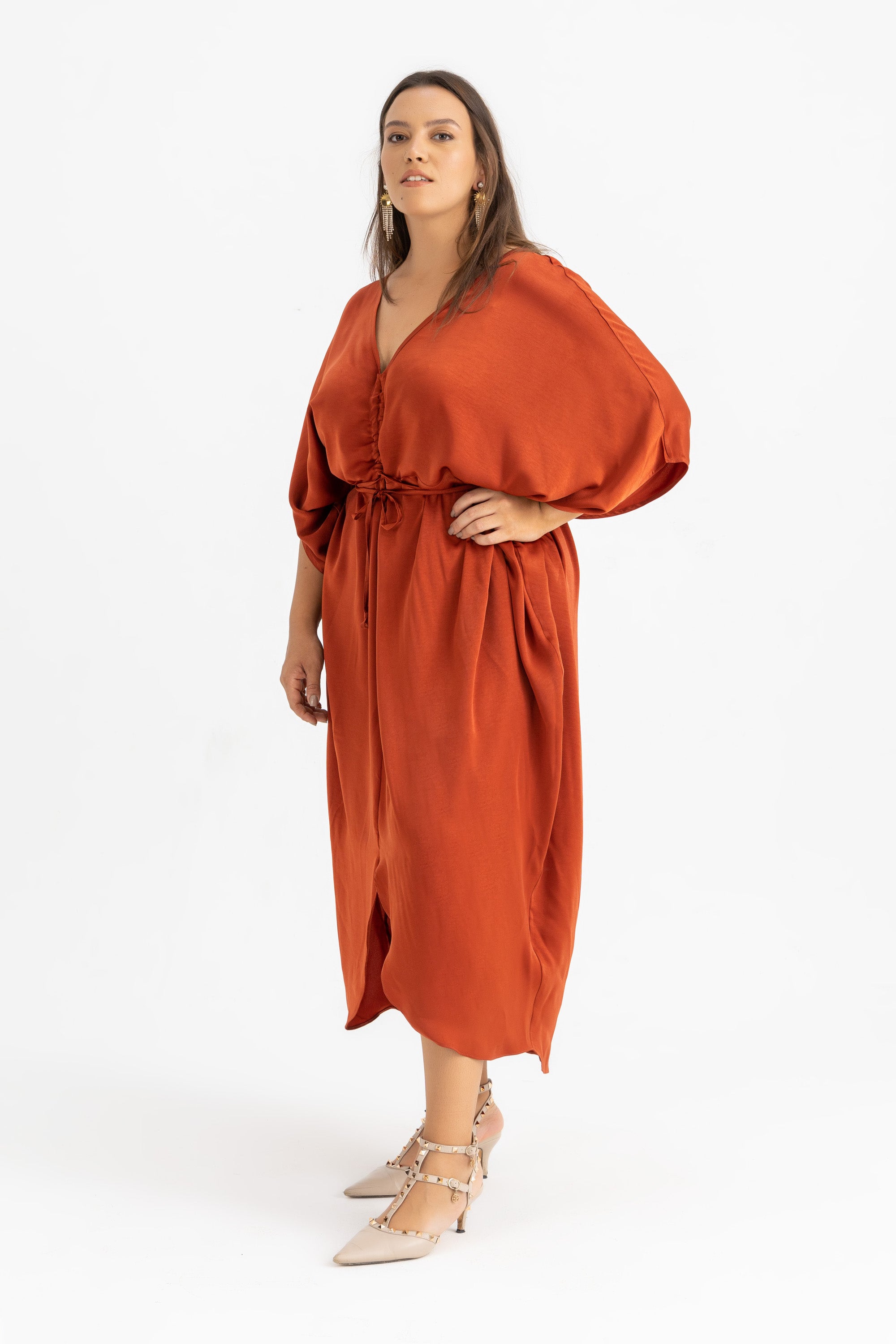 Kamila Kaftan Dress - Red