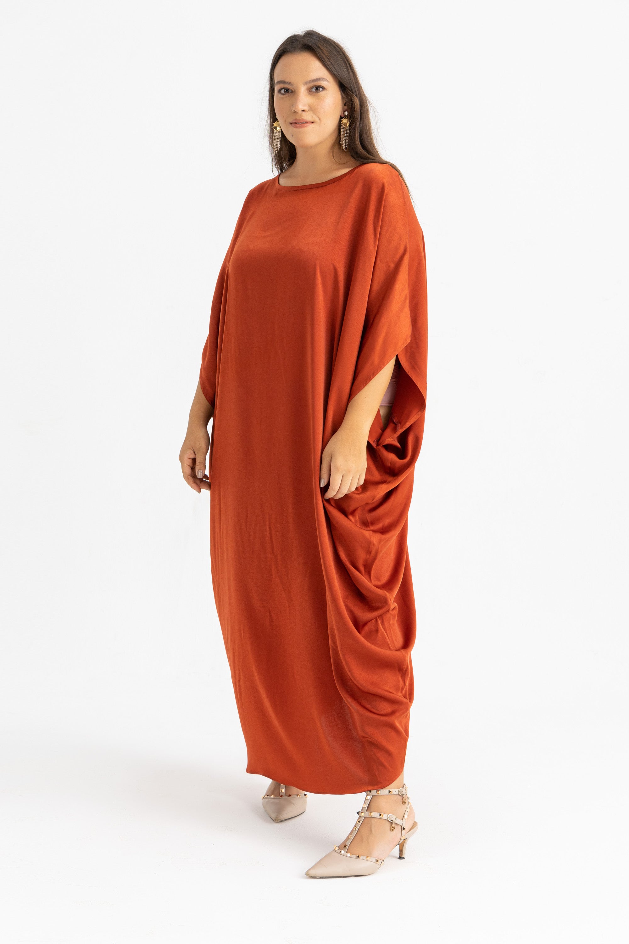 Kamila Kaftan Dress - Red