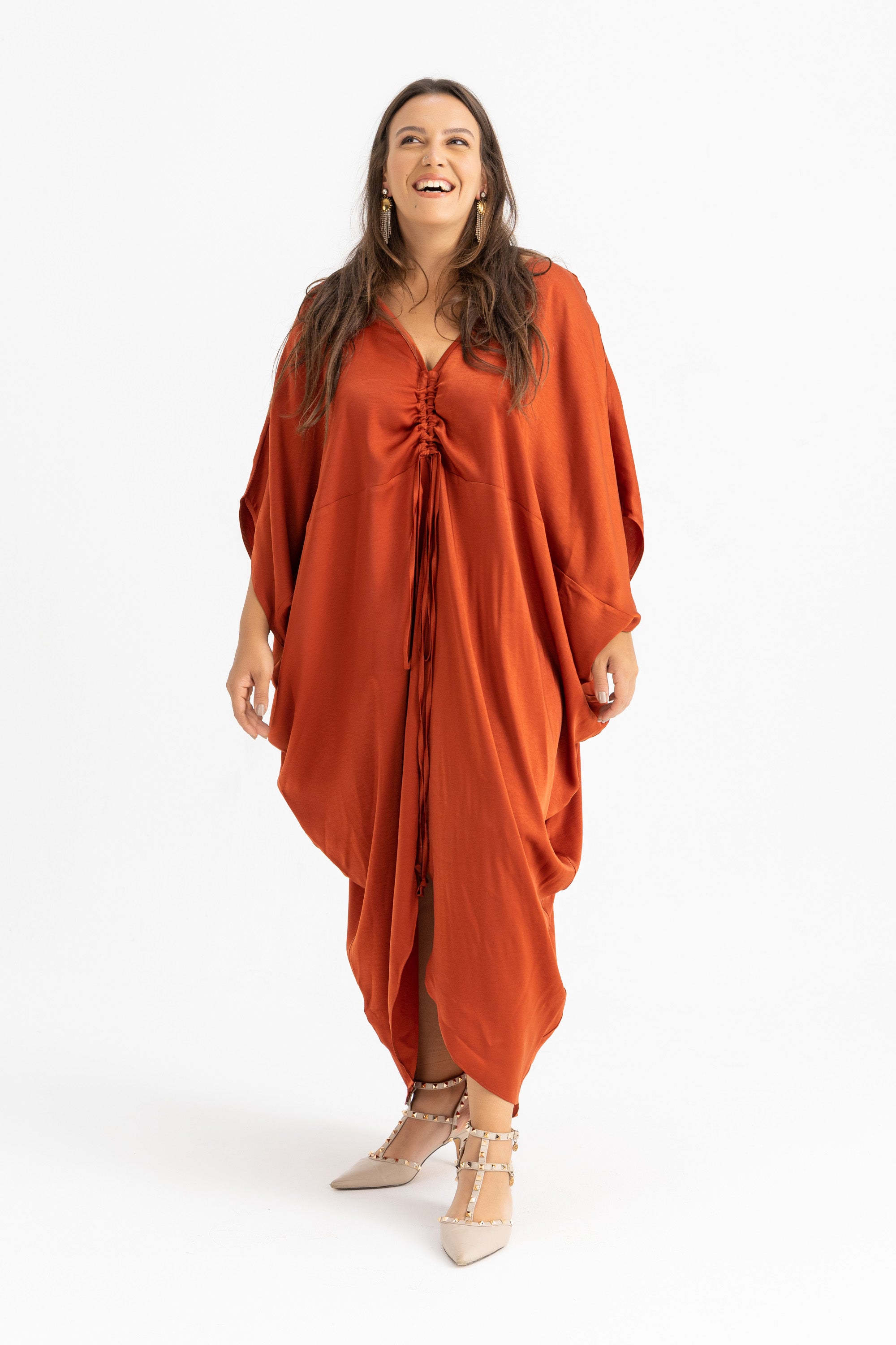 Kamila Kaftan Dress - Red