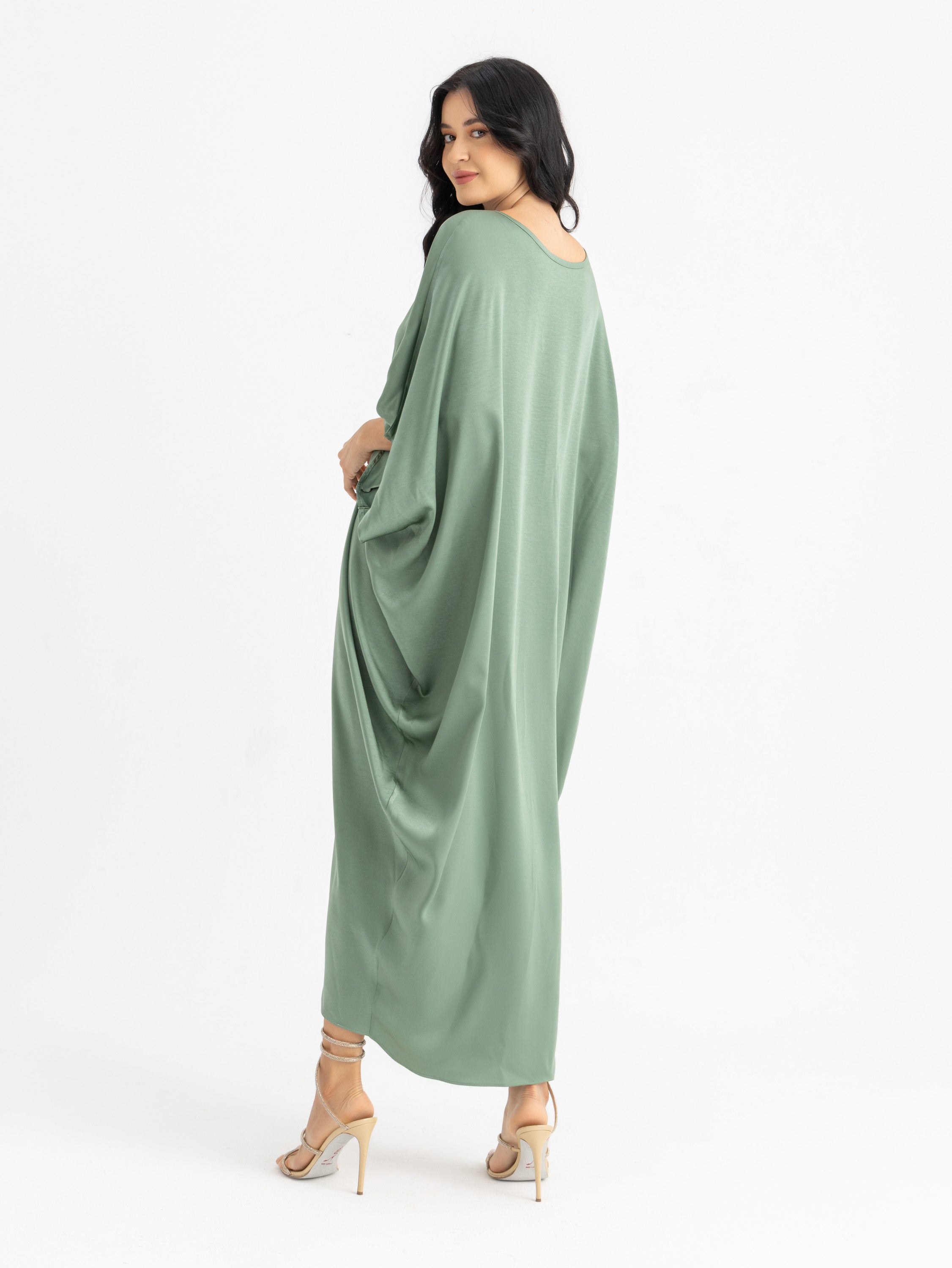 Kamila Kaftan Dress - Dusty Teal
