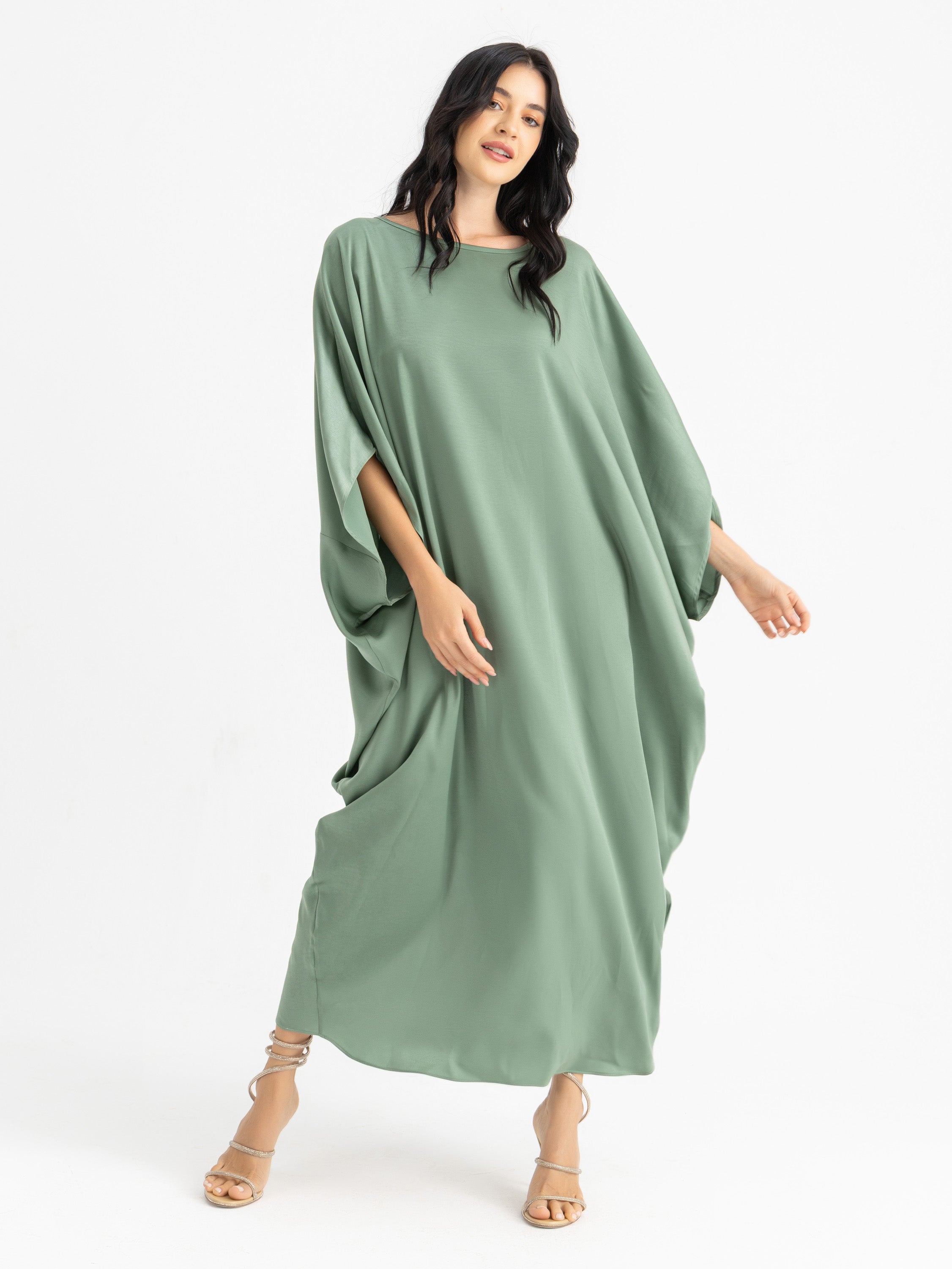 Kamila Kaftan Dress - Dusty Teal