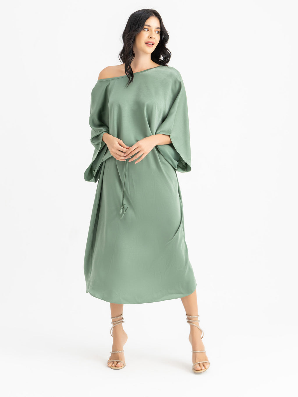 Kamila Kaftan Dress - Dusty Teal