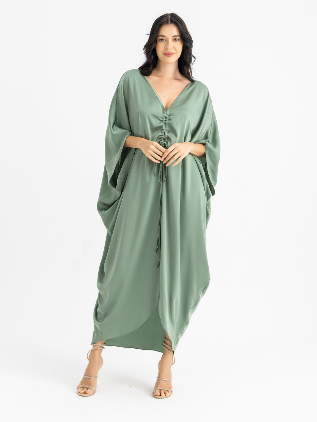 Kamila Kaftan Dress - Dusty Teal