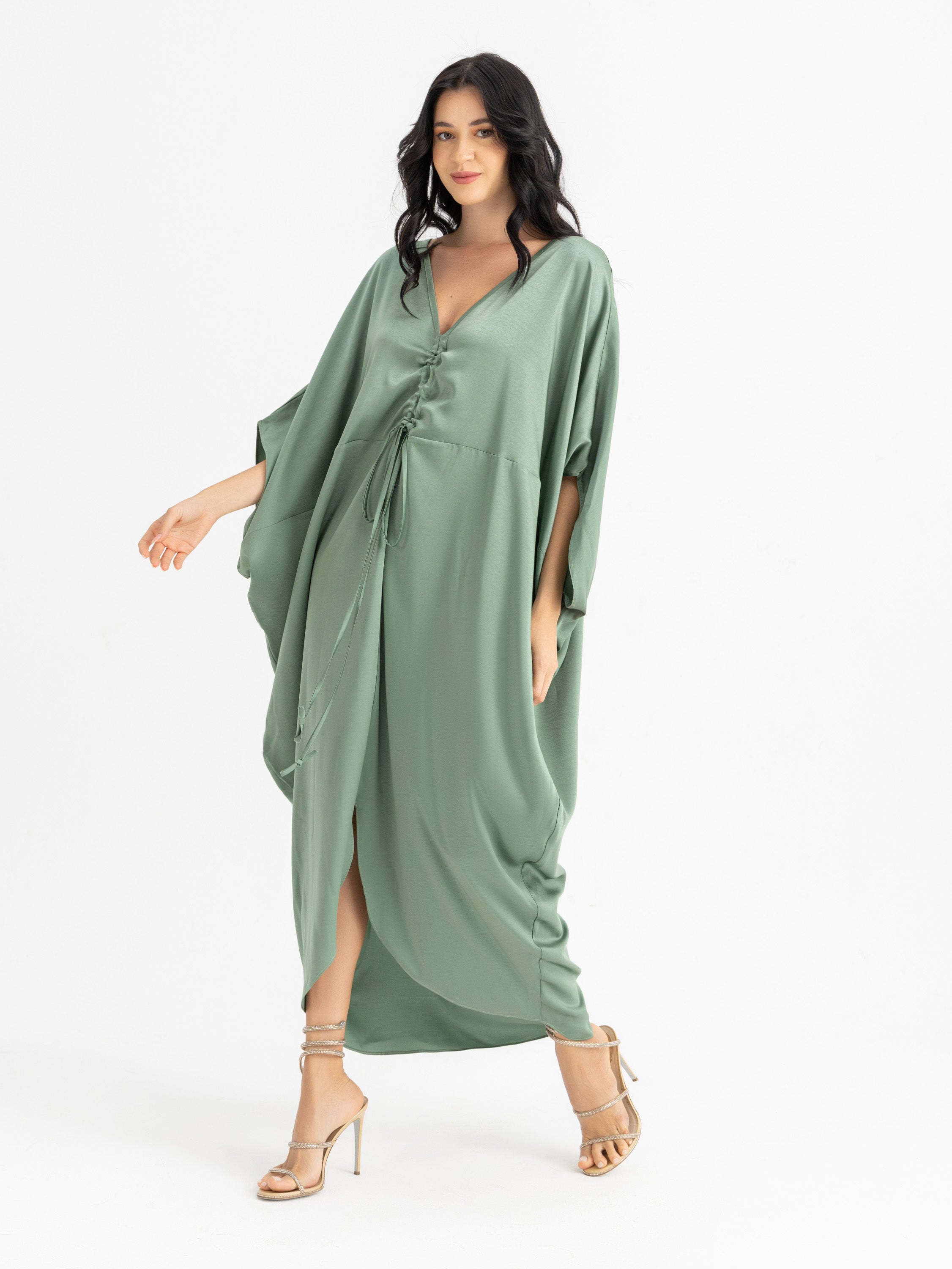 Kamila Kaftan Dress - Dusty Teal