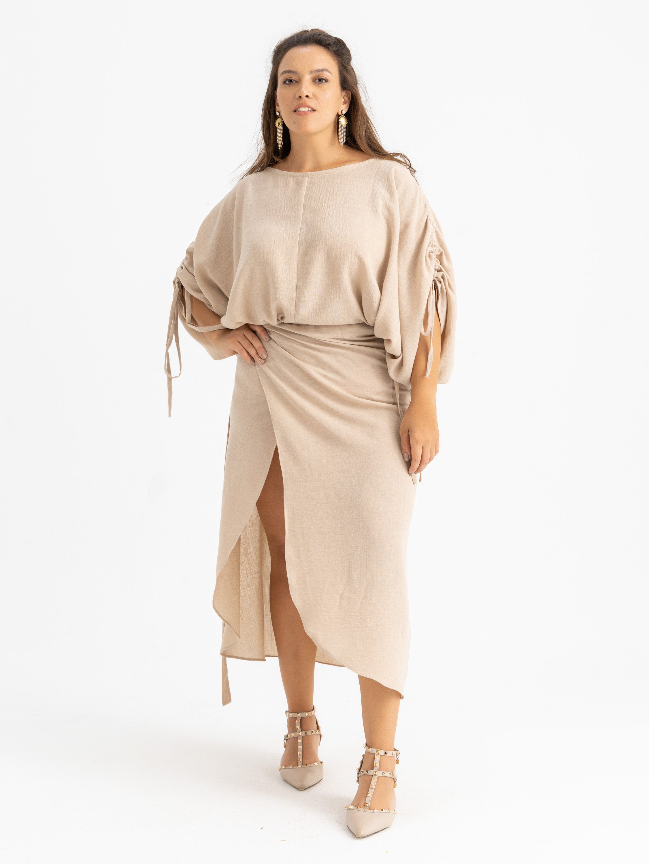Sky Crop Top - Beige