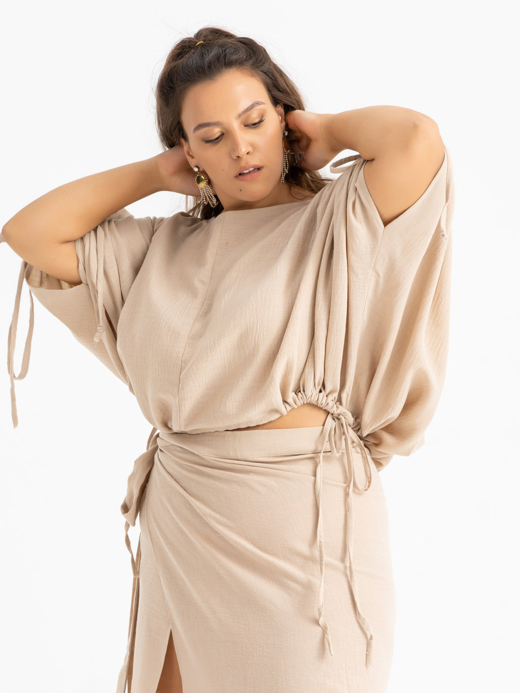 Sky Crop Top - Beige