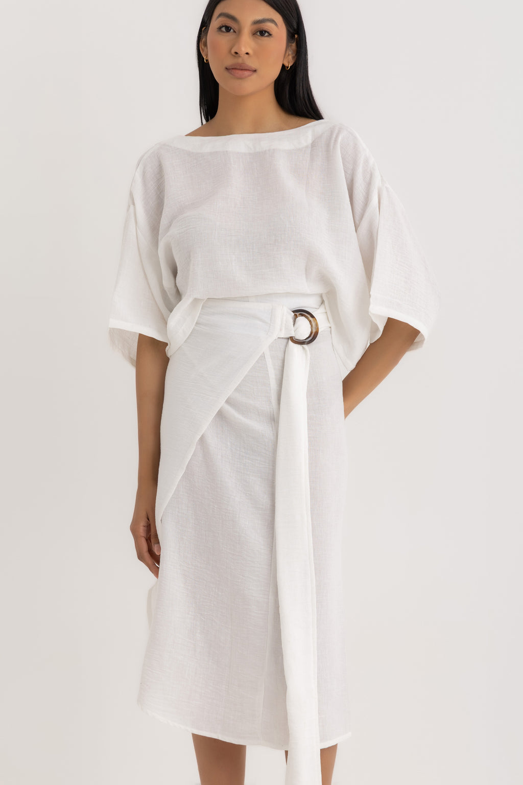 Rita Wrapped Skirt - Offwhite
