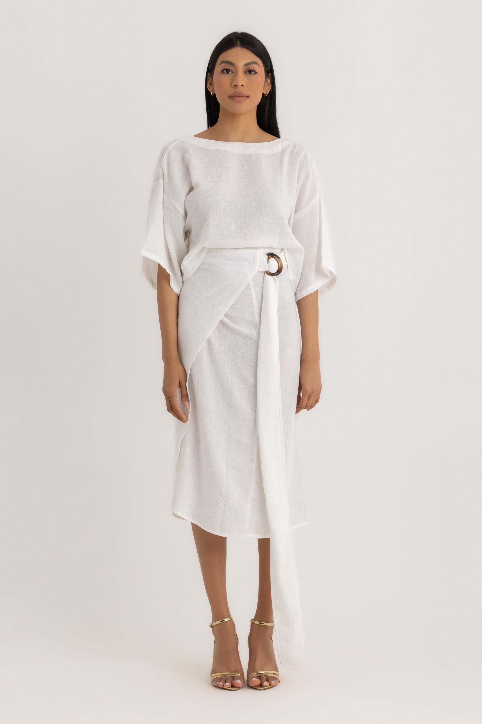 Rita Wrapped Skirt - Offwhite