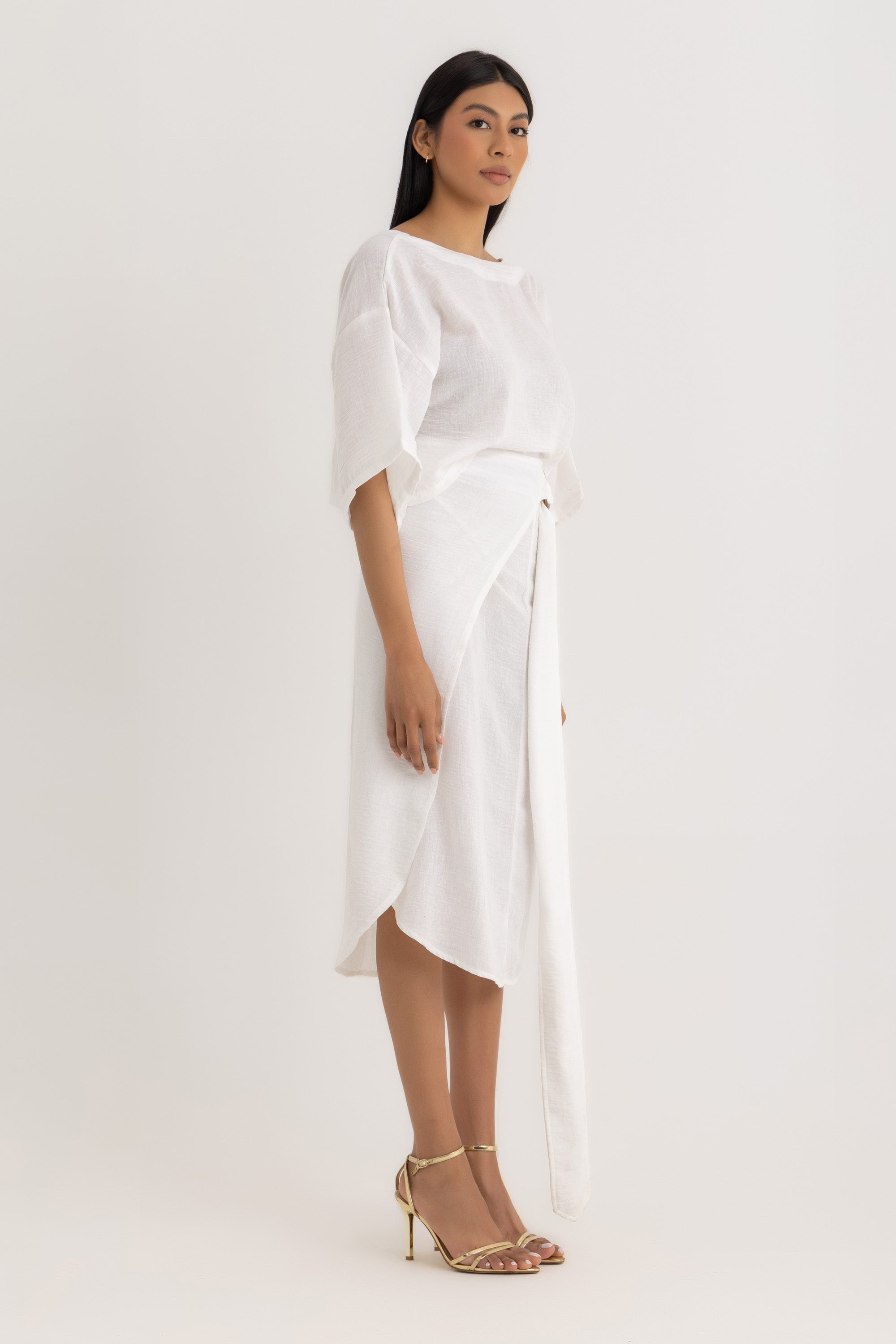Rita Wrapped Skirt - Offwhite