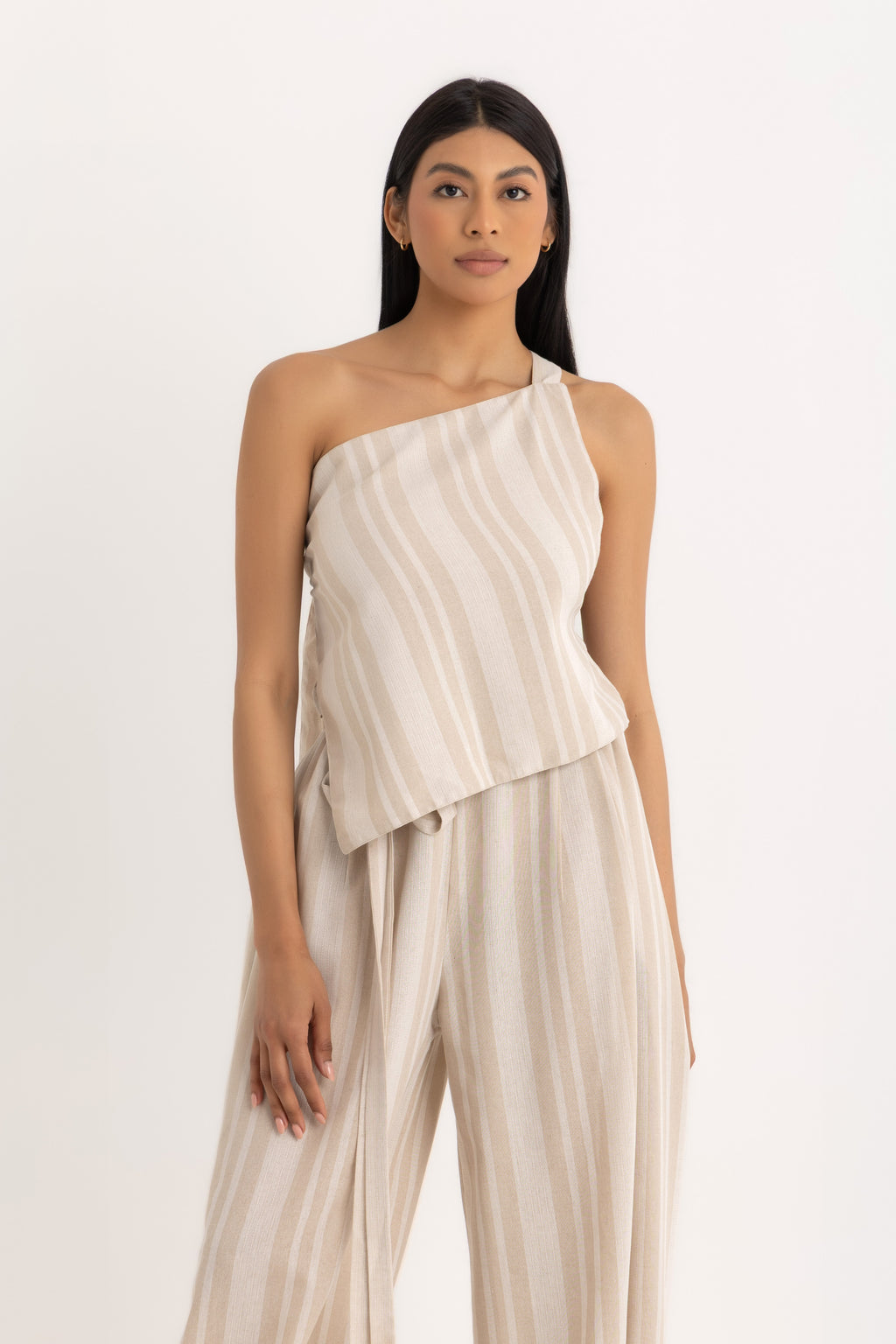 Soko Backless Top - Beige Striped