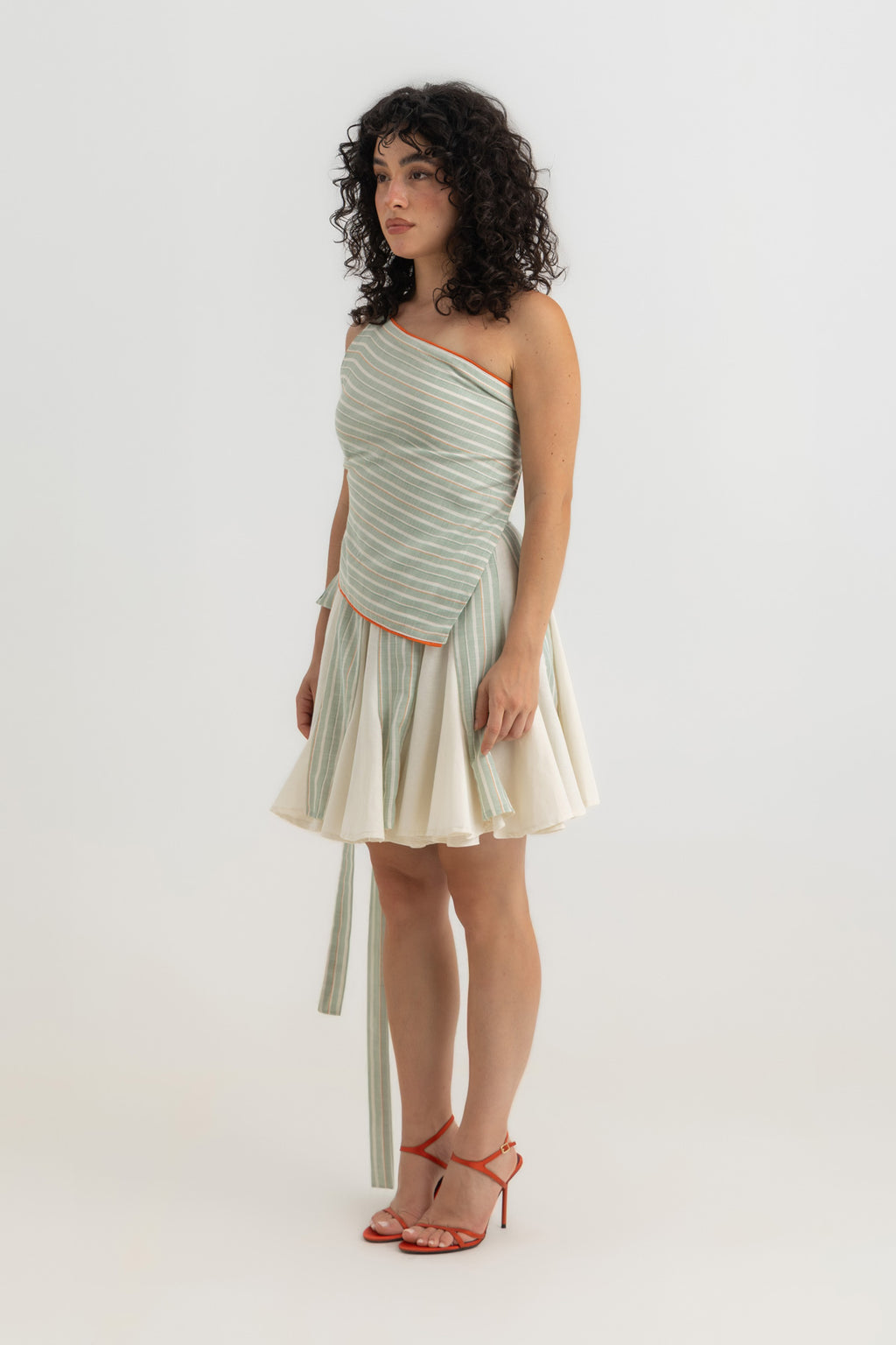 Soko Backless Top - Green Striped