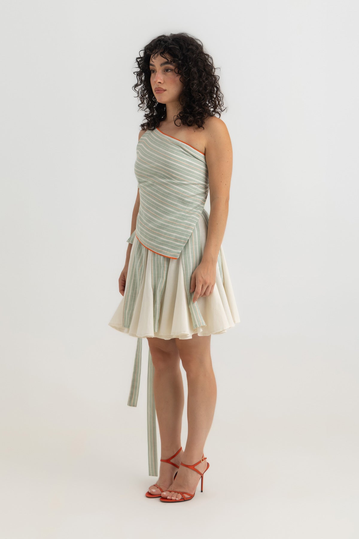 Soko Backless Top - Green Striped