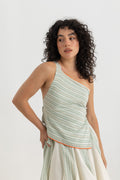 Soko Backless Top - Green Striped