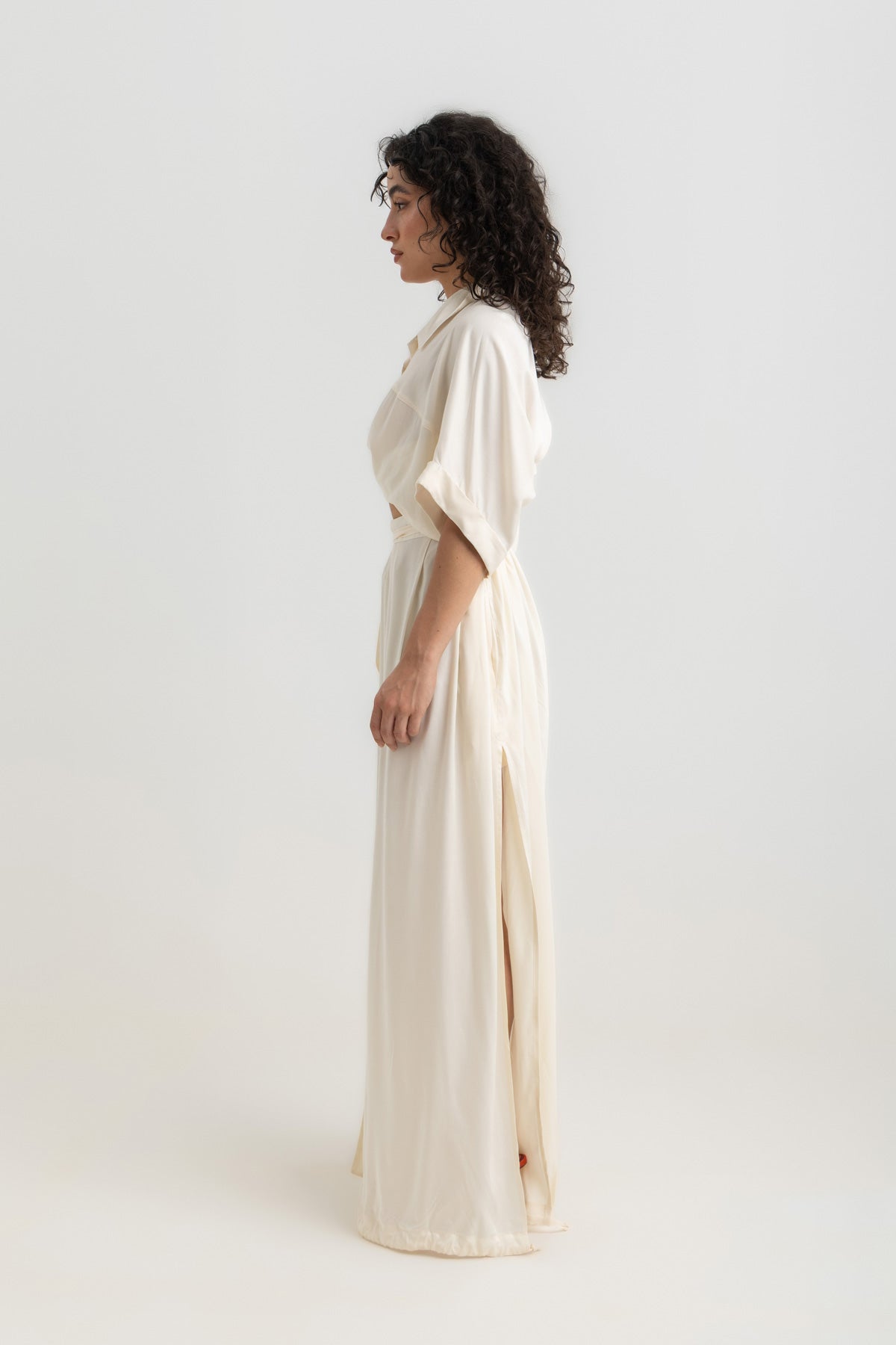 Magic Pants with Slit - Offwhite
