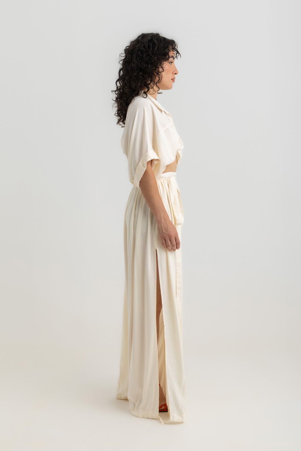 Magic Pants with Slit - Offwhite