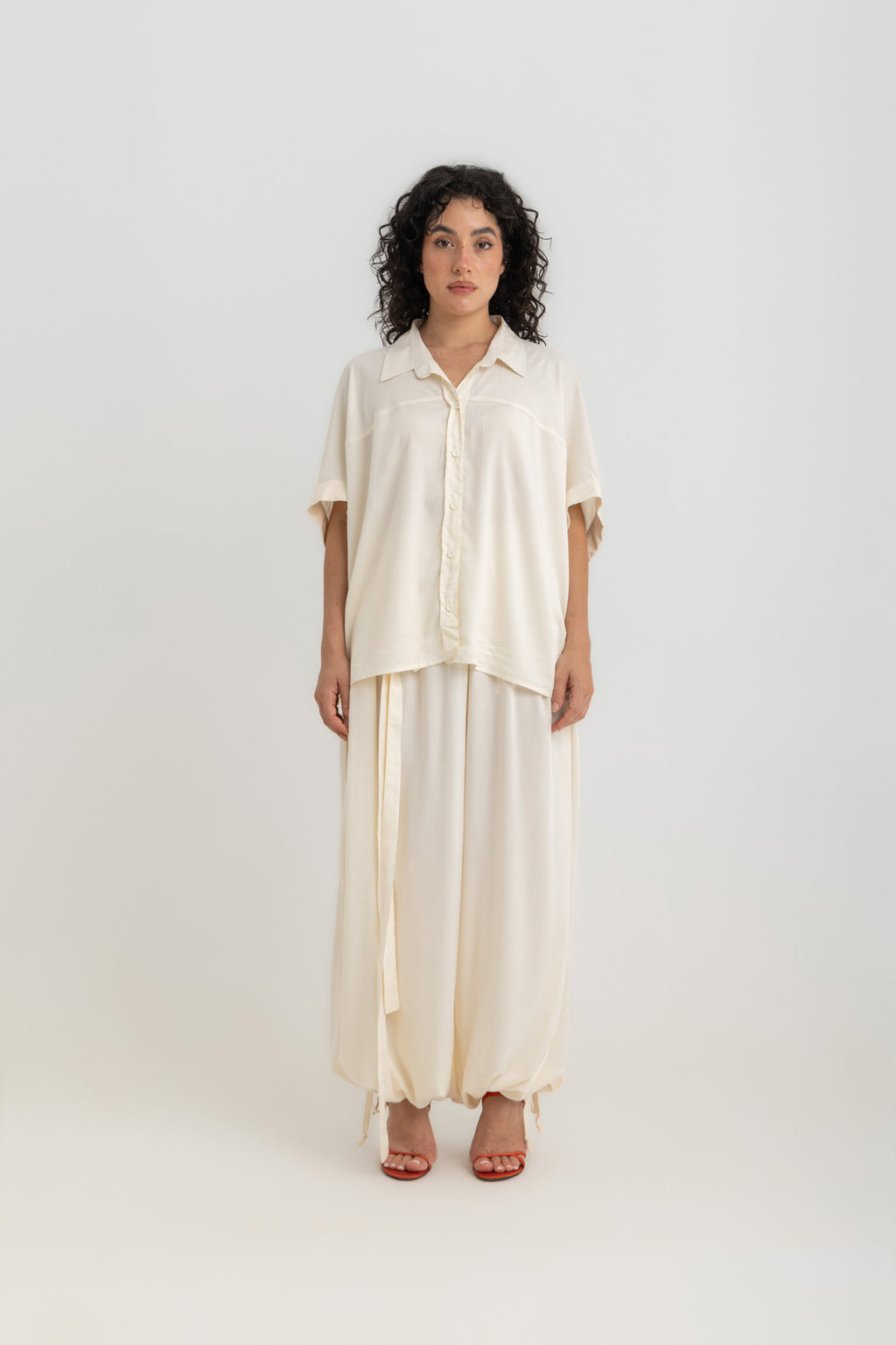 Magic Pants with Slit - Offwhite