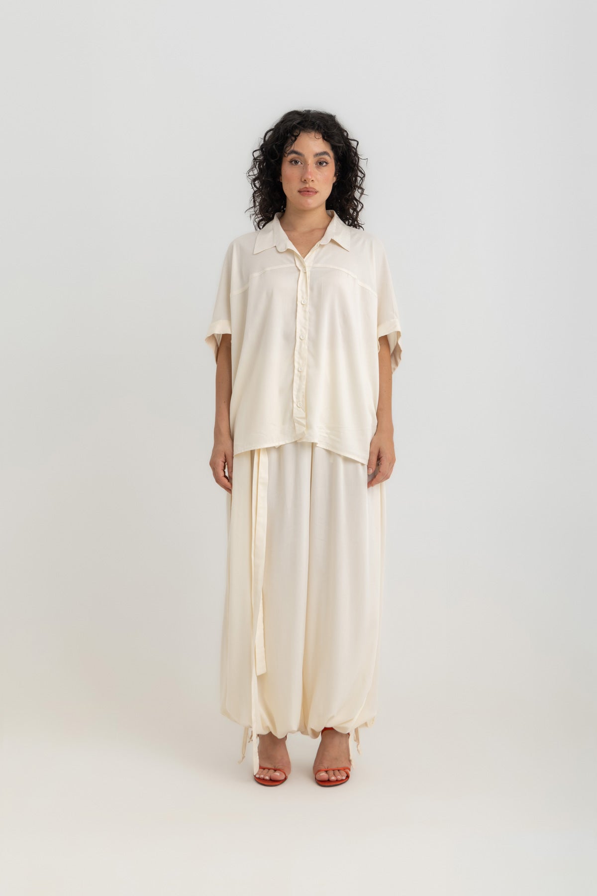 Magic Pants with Slit - Offwhite