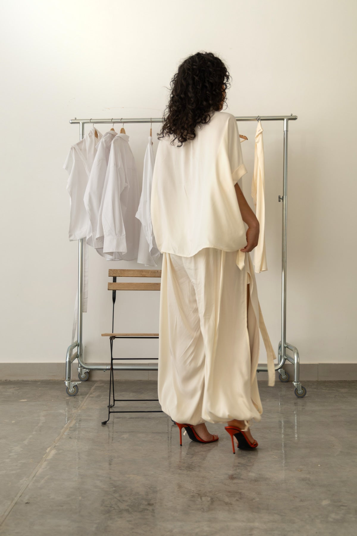 Nara Cropped Shirt- Offwhite
