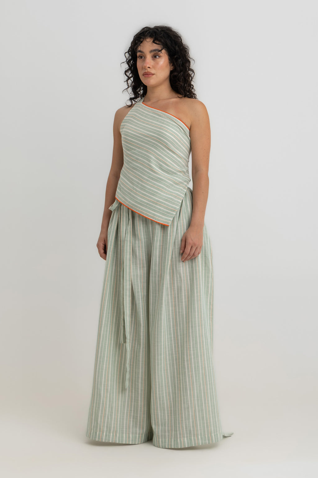Magic Relaxed Pants - Green Striped