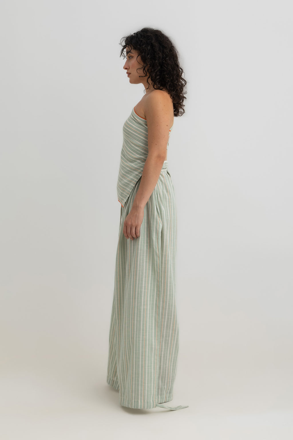 Magic Relaxed Pants - Green Striped