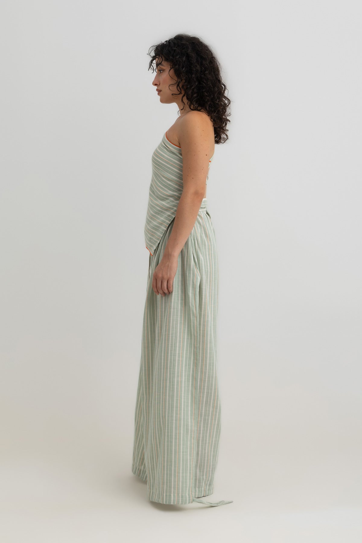 Magic Relaxed Pants - Green Striped