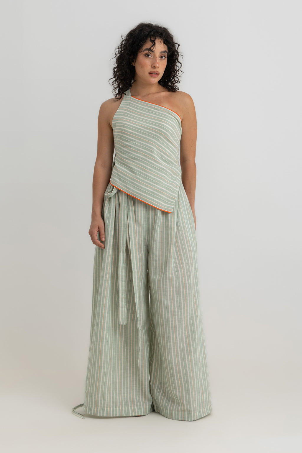 Magic Relaxed Pants - Green Striped