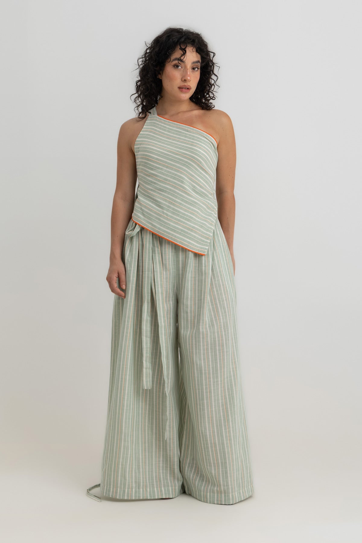 Magic Relaxed Pants - Green Striped