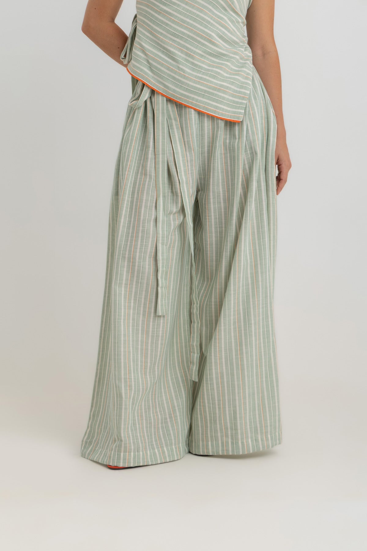 Magic Relaxed Pants - Green Striped