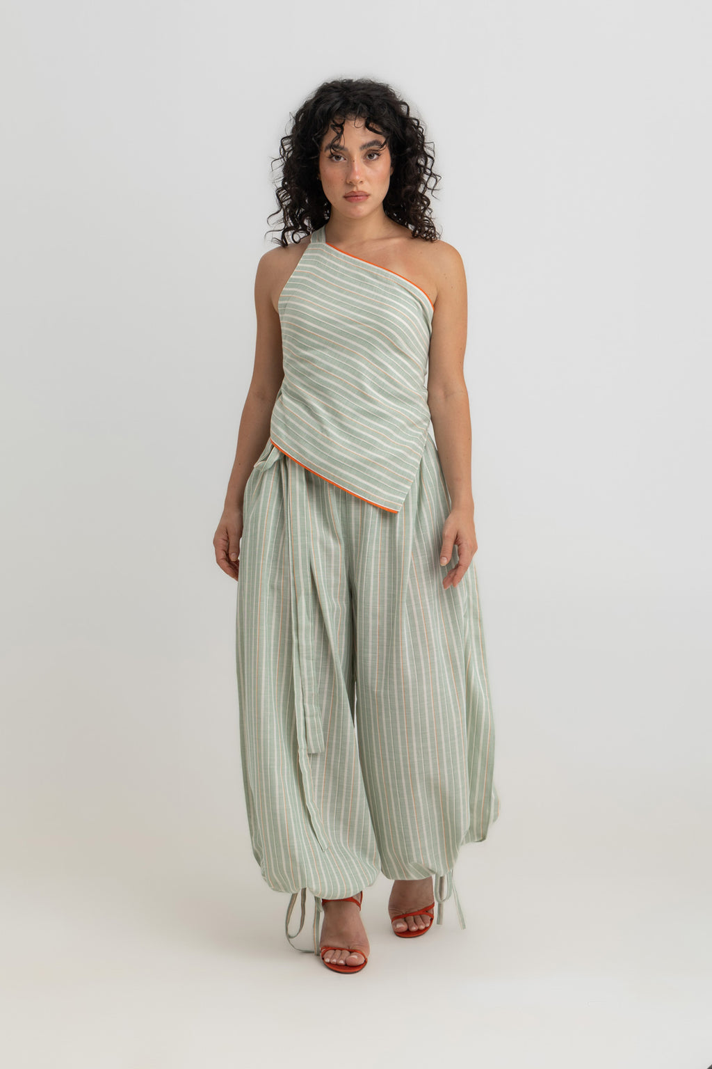 Magic Relaxed Pants - Green Striped